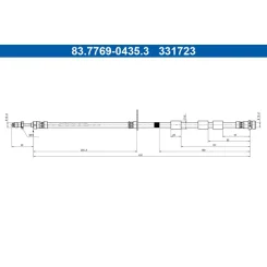 Fékcső Ford P. Ecosport 1,0-2,0 14- Jobb - ATE (83.7769-0435.3)