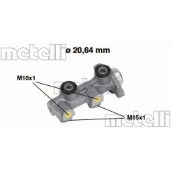 Főfékhenger Daewoo Lanos 97- Nélkül Abs - METELLI (05-0507MET)