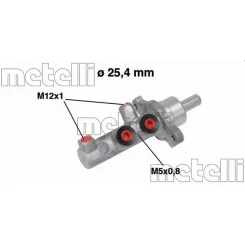 Főfékhenger Opel Astra H 04-09 25,4Mm +Esp - METELLI (05-0569MET)
