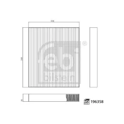 Szűrő, Utastér Levegő Byd Seal Ev 07.22- - FEBI BILSTEIN (FE196358)
