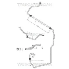 Cső Szervó Peugeot 206/206+ 01-12 - TRISCAN (851628005)