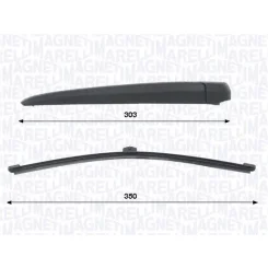 Törlőkarkészlet, Szélvédő Tisztítás 350Mm Db Klasa B 12.18- Hátsó - MAGNETI MARELLI (WRQ0461)