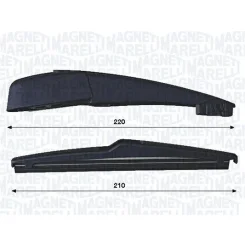 Törlőkarkészlet, Szélvédő Tisztítás 210Mm Citroen C3 Aircross Ii 06.17- Hátsó - MAGNETI MARELLI (WRQ0444)