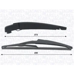 Törlőkarkészlet, Szélvédő Tisztítás 290Mm Bmw I3 08.13- Hátsó - MAGNETI MARELLI (WRQ0448)