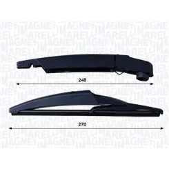 Törlőkarkészlet, Szélvédő Tisztítás 270Mm Renault Captur Ii 01.20- Hátsó - MAGNETI MARELLI (WRQ0452)