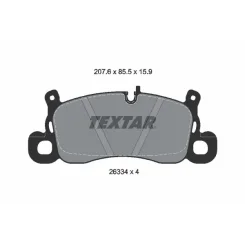 Fékbetétkészlet, Tárcsafék Audi P. Q6 E-Tron 24- - TEXTAR (2633401)
