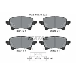 Fékbetétkészlet, Tárcsafék Jeep T. Gladiator/Wrangler 2,0-6,4/3,0 D 21- - TEXTAR (2661401)