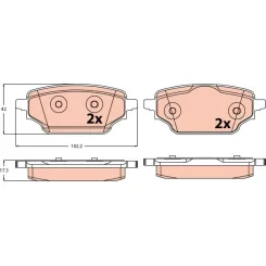 Fékbetétkészlet, Tárcsafék Renault T. Kangoo 1,3/1,5 Blue Dci 21- - TRW (GDB2561)