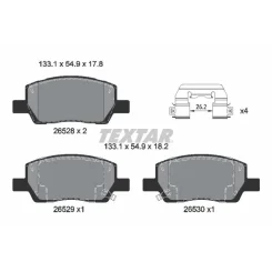Fékbetétkészlet, Tárcsafék Hyundai P. I10 1,0 T-Gdi 20- - TEXTAR (2652801)