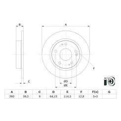 Féktárcsa - BOSCH (0986479G17)