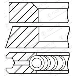 Dugattyúgyűrű-Készlet Fiat Punto 1,4 03- - GOETZE ENGINE (08-433200-00)