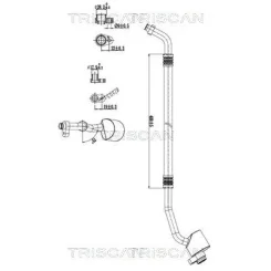 Cső Klíma Mercedes-Benz - TRISCAN (901023009)