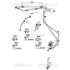 Cső Klíma Citroën, Peugeot - TRISCAN (901028117)