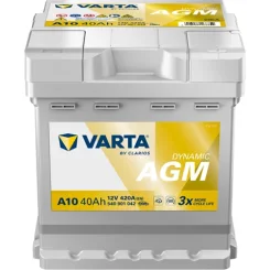 Akkumulátor 12V 40Ah/420A L- 175X175X190 Dynamic Agm - VARTA (540901042K262)