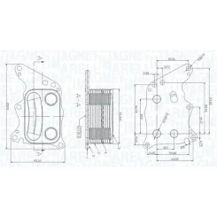 Olajhűtő, Motorolaj Citroen C4 1.6Thp 08- - MAGNETI MARELLI (RO0052)