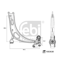 Lengőkar, Kerékfelfüggesztés Vw P. Atlas (Ca),Atlas 4Motion (Ca),Atlas Cross Sport (Cm),Atlas Cross Sport 4Motion (Cm),Teramont 4Motion (Ca) 16- Jobb - FEBI BILSTEIN (FE1003638)