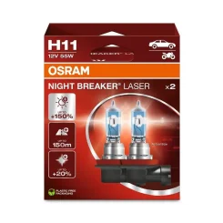 Izzó Night Breaker Laser H11 12V/55W Pgj19-2 +150% 2Szt. (Eko) - ams-OSRAM (OSR64211NL-2HB)