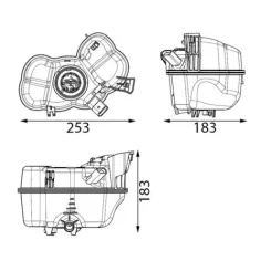 Kiegyenlítőtartály, Hűtőfolyadék Vw Id.4 (E21) - MAHLE (CRT349000S)