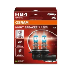 Izzó Night Breaker Laser Hb4 12V/51W P22D +150% 2Szt. (Eko) - ams-OSRAM (OSR9006NL-2HB)
