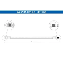 Fékcső Bmw T. 5 2,0-5,0 04-10 Kombi Bal/Jobb - ATE (24.5101-0315.3)
