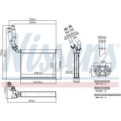 Hőcserélő, Belső Tér Fűtés Porshe Cayenne 3,0-4,8 10- - NISSENS (NIS707299)