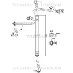 Cső Klíma Ford Focus Iv 1.0 18- - TRISCAN (901016020)