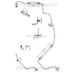 Cső Szervó Peugeot 206, 206 Cc 00- - TRISCAN (851628011)