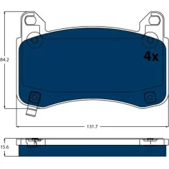 Fékbetétkészlet, Tárcsafék Tesla P. Model Y 19- - TRW (GDB2555BTE)