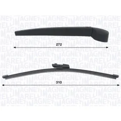 Törlőkarkészlet, Szélvédő Tisztítás 310Mm Skoda Kamiq 07.19- Hátsó - MAGNETI MARELLI (WRQ0476)