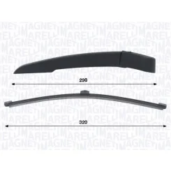 Törlőkarkészlet, Szélvédő Tisztítás 320Mm Bmw X2 11.17-10.23 Hátsó - MAGNETI MARELLI (WRQ0449)