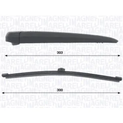 Törlőkarkészlet, Szélvédő Tisztítás 300Mm Db Glc 06.15-06.22 Hátsó - MAGNETI MARELLI (WRQ0463)