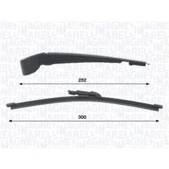 Törlőkarkészlet, Szélvédő Tisztítás 300Mm Db Klasa Gla, E 12.13-10.23 Hátsó - MAGNETI MARELLI (WRQ0455)