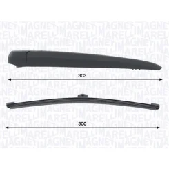 Törlőkarkészlet, Szélvédő Tisztítás 300Mm Db Glb 08.19- Hátsó - MAGNETI MARELLI (WRQ0467)