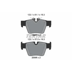 Fékbetétkészlet, Tárcsafék Bmw T. 5/X3 1,6-2,0 23- - TEXTAR (2699701)