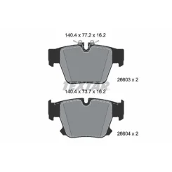 Fékbetétkészlet, Tárcsafék Bmw T. 5/7/Xm 3,0-4,4 22- - TEXTAR (2660301)