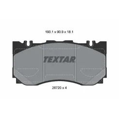 Fékbetétkészlet, Tárcsafék Db P. C192/W214/R232 2,0-4,0 22- Amg - TEXTAR (2672001)