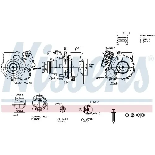 Turbo Bmw 3,0D 3/4/5/X3/X4 - NISSENS (NIS93462)
