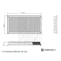 Légszűrő Audi A3,Q3, Seat Leon, Skoda Superb Iv, Kodiaq Ii, Vw Tiguan, Tayron, Golf Viii 03.24- - BLUE PRINT (ADBP220211)
