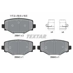Fékbetétkészlet, Tárcsafék Jeep T. Grand Cherokee 2,0 4Xe Plug-In-Hybrid 21- - TEXTAR (2684101)