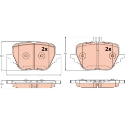 Fékbetétkészlet, Tárcsafék Db T. V223/W223 3,0 20- - TRW (GDB2595)