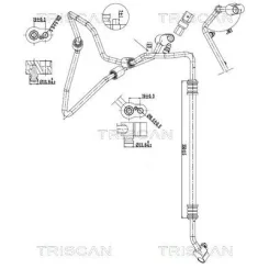 Cső Klíma Vw - TRISCAN (901029043)