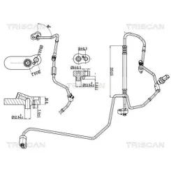 Cső Klíma Vw, Audi, Skoda - TRISCAN (901029089)