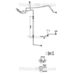 Cső Klíma Vw, Skoda, Audi - TRISCAN (901029105)