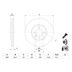Féktárcsa - BOSCH (0986479E81)
