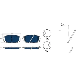 Fékbetétkészlet, Tárcsafék Kia P. Ev6 21- Electric Blue - TRW (GDB2495BTE)