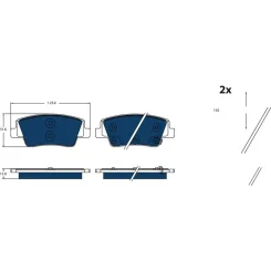 Fékbetétkészlet, Tárcsafék Hyundai T. Ioniq Ev 21- Electric Blue - TRW (GDB2497BTE)