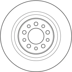 Féktárcsa Jeep T. Cherokee 2,0-3,2 4X4 15- - TRW (DF4068)