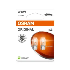 Izzó, Villogó W5W 12V/5W W2,1X9,5D (Teljesen Üveg) 2Szt. Blister (Eko) - ams-OSRAM (OSR2825-2BL)
