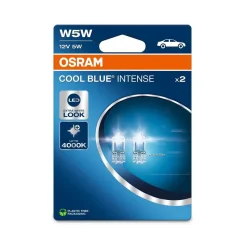 Izzó, Távfényszóró W5W 12V/5W W2,1X9,5D (Teljesen Üveg) 4000K 2Szt. Blister (Eko) - ams-OSRAM (OSR2825CBN-2BL)