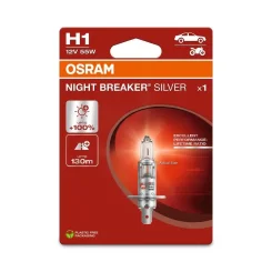 Izzó Night Breaker Silver H1 12V/55W P14,5S +100% 1Szt. Blister (Eko) - ams-OSRAM (OSR64150NBS-1BL)